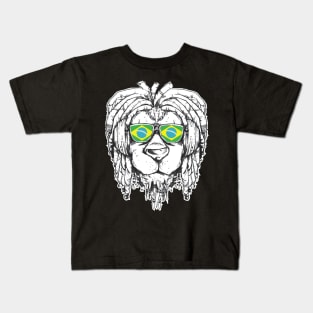 Rasta Reggae Lion Brazil Gift Rastafari Kids T-Shirt